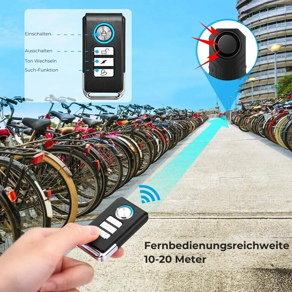 E-Roller & Fahrrad Hupe mit Alarmsystem