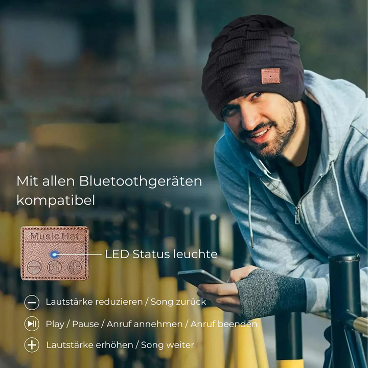 Bluetooth 5.0 Kopfhörer-Mütze